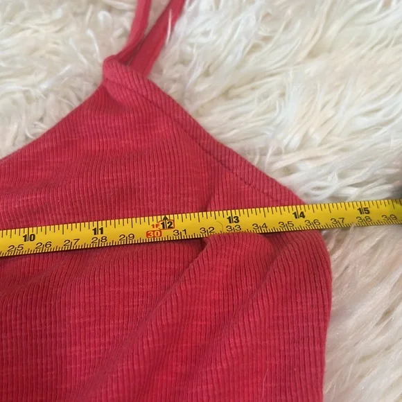 Free People beach ribbed pink button down dress - Picture 7 of 8